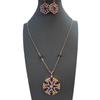 Luxury Exaggeration Bride Bright Colored Treasures Flower Disc Set Jewel Earrings Necklace Set Vintage Oil Painting Sense
