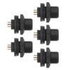 5 Stück E7 Gewindeplattenmontage Stifttyp Luftfahrtsteckverbinder 4 Adern 20AWG IP67 Wasserdicht Elektrisch