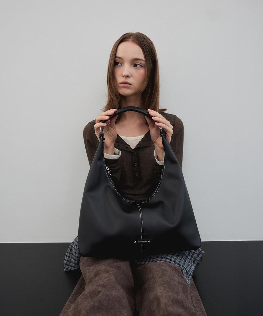 Christine Project Flow Hobo Bag Medium(Black Pepper)