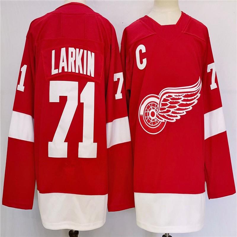 Detroit Red Wings NHL Hockey Jersey Mens Cotton Fan Apparel Ice Games Casual Wear