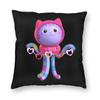 Gabbys Dollhouse Cartoon Pillowcase Printed Polyester Cushion Cover Decoration Pillow Case Cover Home Square 45*45Cm