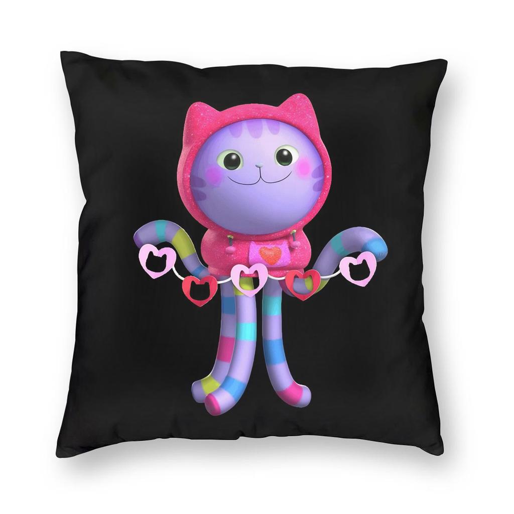 Gabbys Dollhouse Cartoon Pillowcase Printed Polyester Cushion Cover Decoration Pillow Case Cover Home Square 45*45Cm