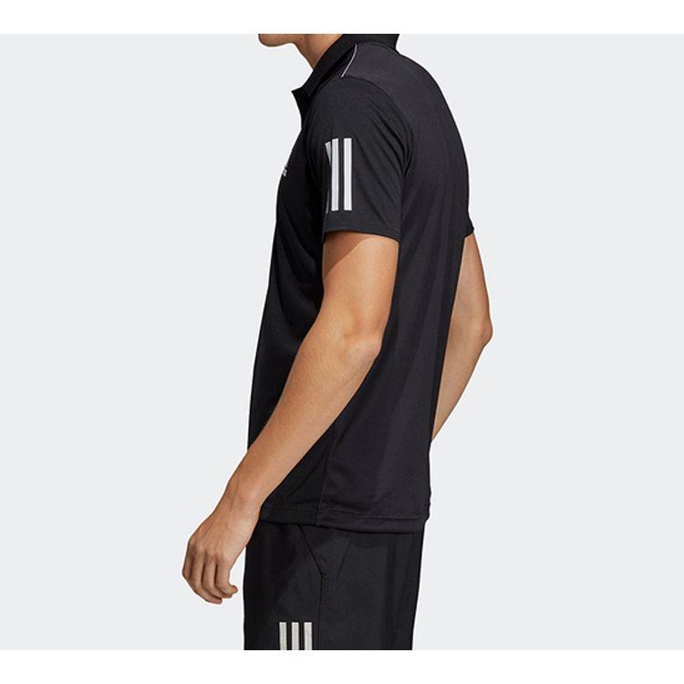 Adidas Club 3-Stripe Polo Shirt Men Tops Black DU0848