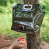 Outdoor Portable Water Bag with Faucet Folding Bucket Drinking Water Container Leakproof Pouch Water Storage Carriers