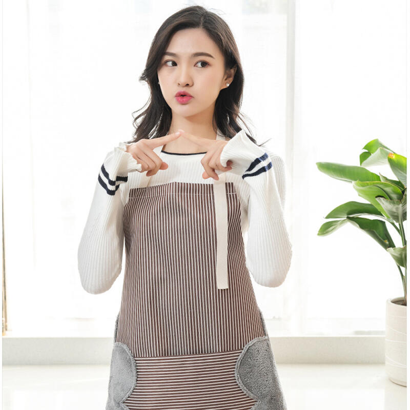 Waterproof apron for hand washing/kitchen cleaning work guests Waterproof Hand Wiping Apron - Coffee