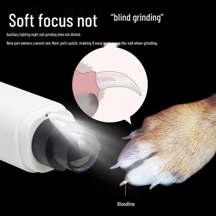 Automatic USB-Rechargeable Pet Nail Trimmer with Light - For Dogs & Cats
