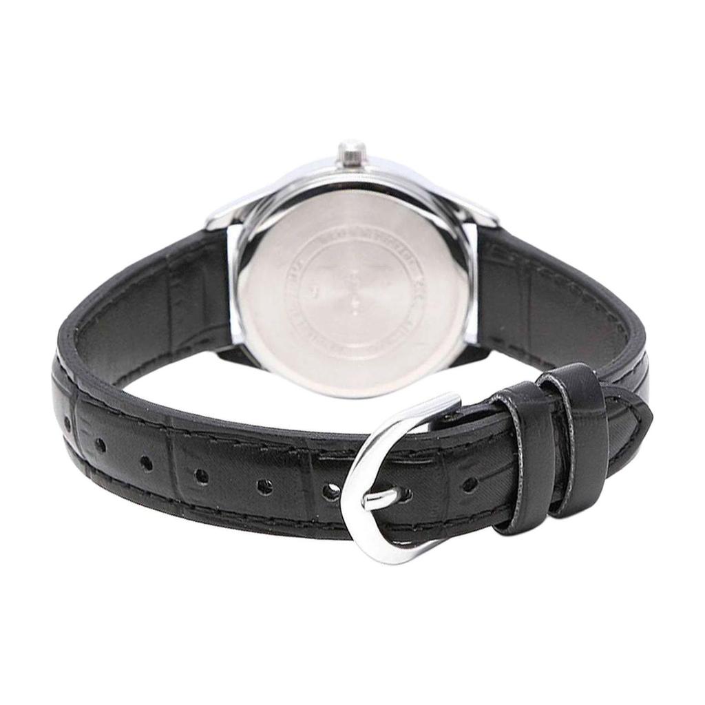 Casio Standard Series Versatile Classic Elegant Small Dial Waterproof Watch Quartz Movement Leather Strap Women Watches Silver LTP-V005L-7B