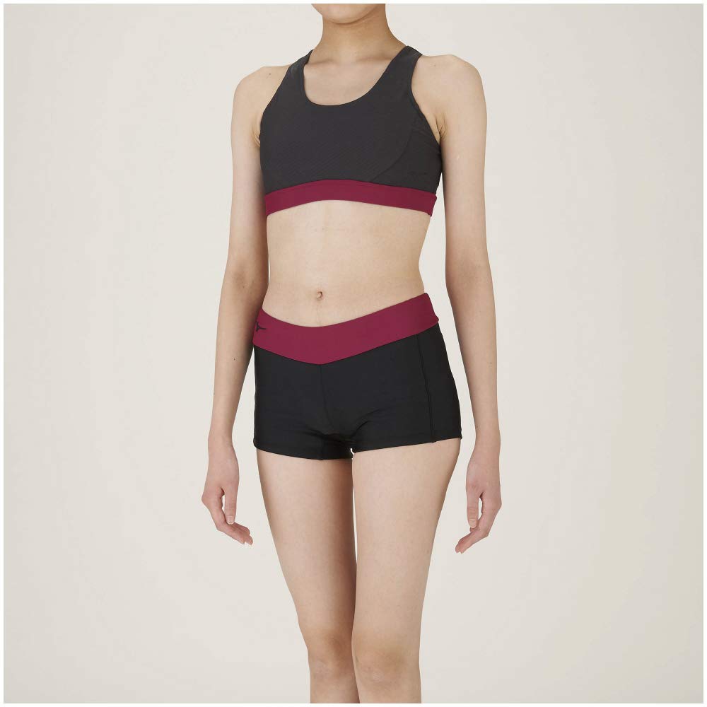 

MIZUNO Gym Fitness Size Charcoal Women s Swimsuit, Separates, N2JG988007, M, серый