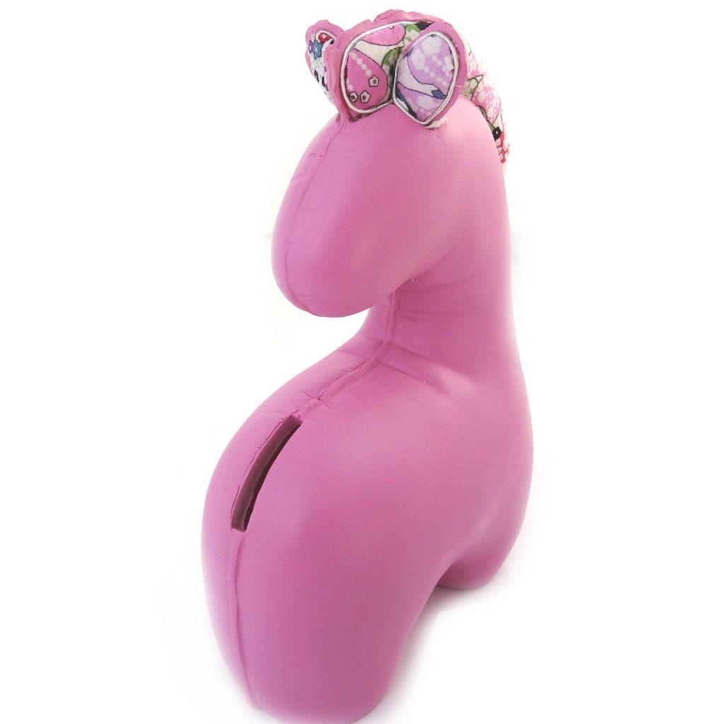 Les Trésors De Lily [N0897] - Skarbonka żywiczna 'Pasja Konie' różowa - 20x14x9 cm