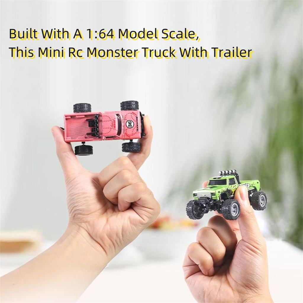 Rc Truck, Rc Semi Truck With Trailer, Rc Truck 1/64 Scale Alloy, 2025 New Rc Truck, 2.4ghz Remote Control, For Kids Gifts