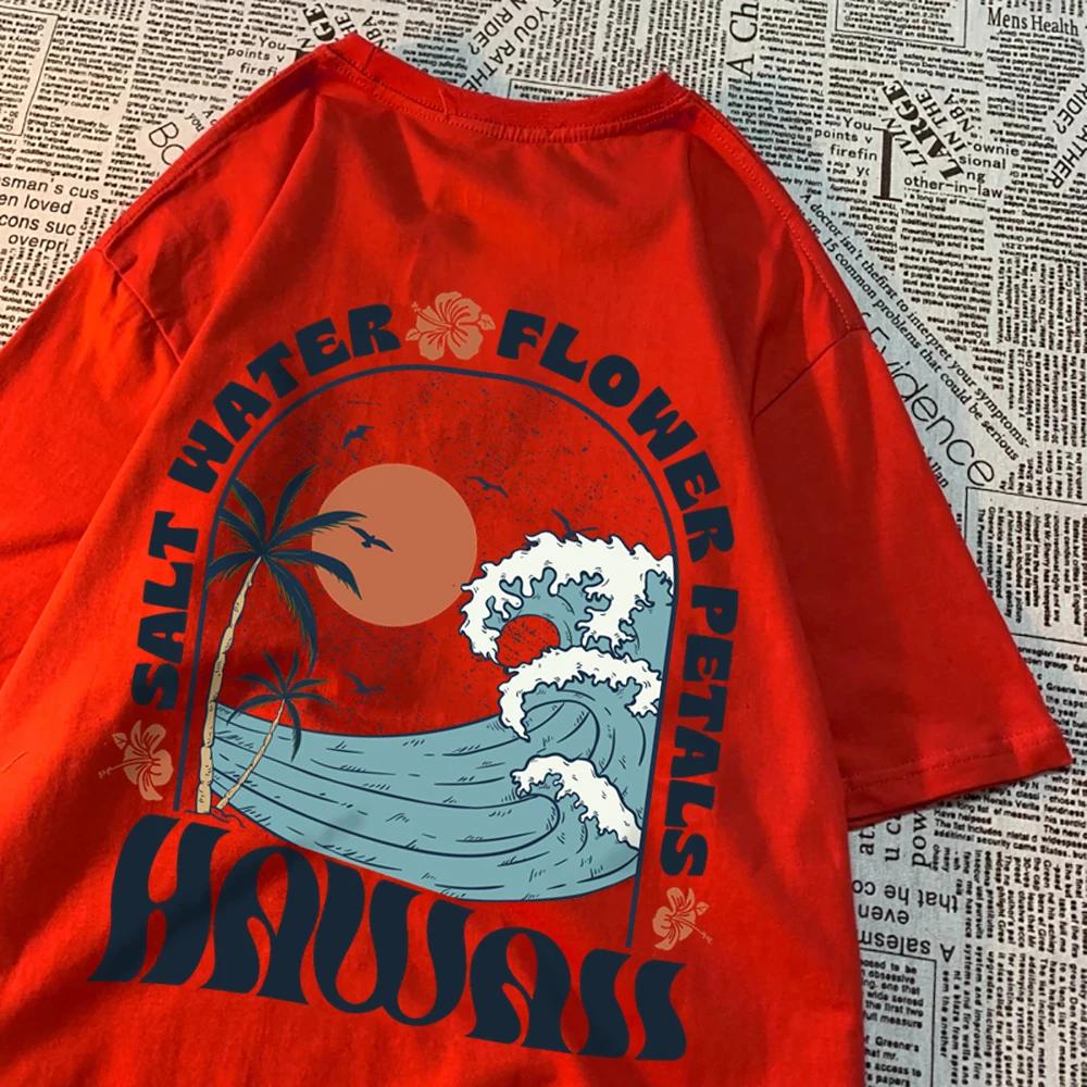 

Красивые лепестки соленой воды для мужчин и женщин, футболки с рисунком аниме, летние хлопковые креативные топы большого размера, дышащая одежда для пар XXXXXL слоновая кость