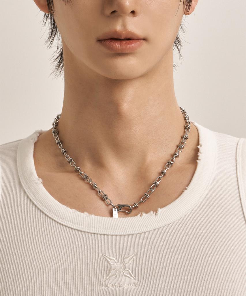 Lanarchive [1185] Barb Wire Chain Necklace