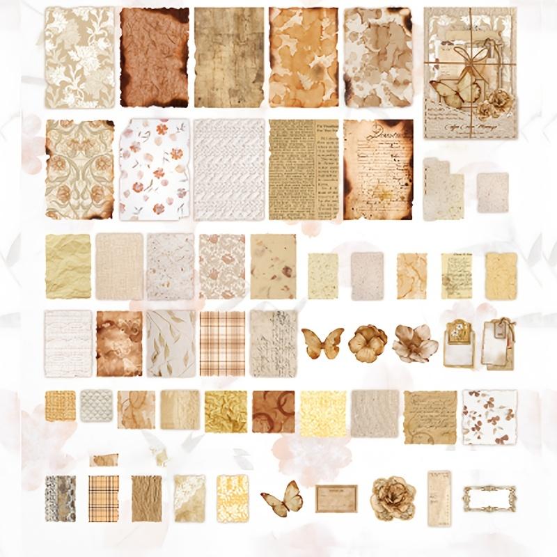 100pcs/bag Material Paper Post Office Series Retro Flower Butterfly Material Paper Multiple Scenarios DIY Notes Album Decoration