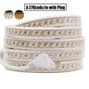 276Led/m Three Row LED Strip Light 220V 2835 Flexible LED Tape Waterproof Ribbon with EU Switch Plug for Home Holiday Decoration