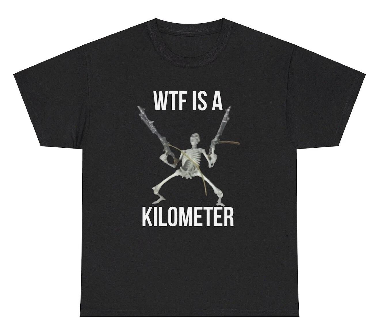WTF Is A Kilometer T Shirt Funny USA Flag 4th Of July Veterans Patriotic Tee S