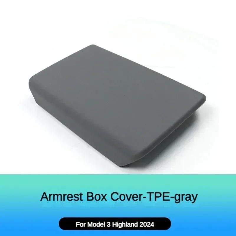 For Tesla Model 3 Y 2019-2025 Model 3 Highland 2025 Car Center Console Armrest Cover TPE Armrest Cushion FAuto Accessories