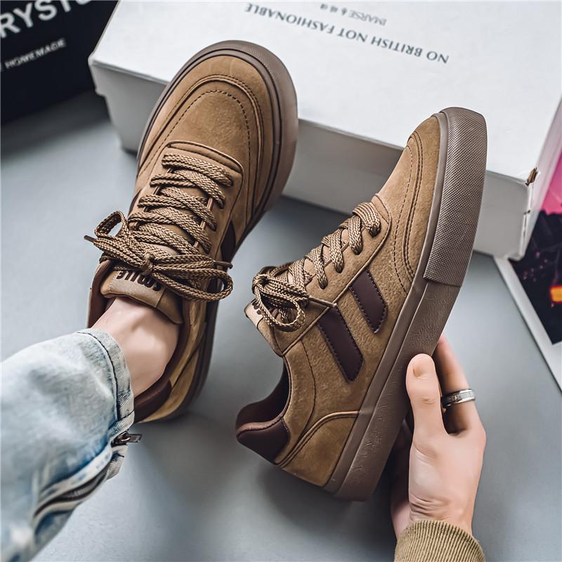 Vintage Herren-Sneakers Mode Bequeme Wildleder Vulkanisierte Schuhe Für Herren Street Klassisches Design Schnürschuhe Lässige Sneakers Herren