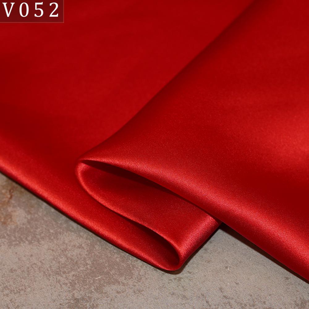 HYSK Natural Genuine Pure 100% Silk Crepe Satin Fabric Silk China Duchess Plain Brown by Meter for Dress Bedding Wedding