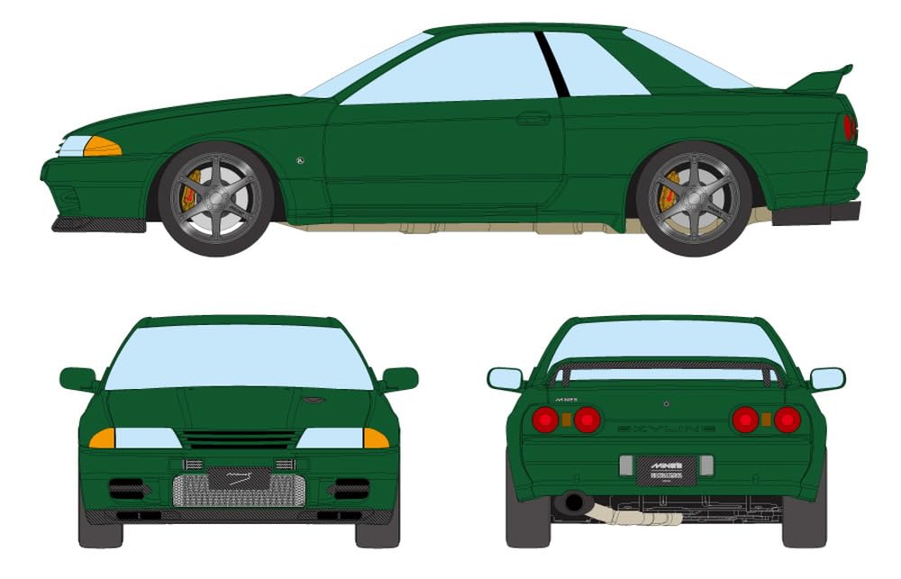 

Make up EIDOLON scale BUILT BY LEGENDS Skyline Oribe Green Finished Model EM679C 1/43 Mine s GT-R (BNR32)