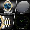 OLEVS Ladies Automatic Mechanical Watch Waterproof Luminous Diamond Sparkling Blue Wristwatch with Date