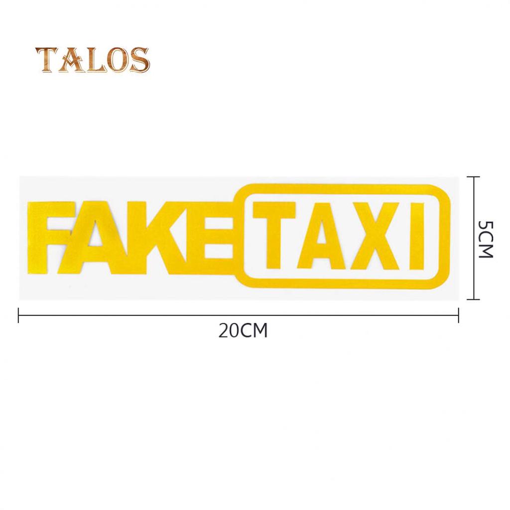2 piezas amarillo negro TAXI patr/ón reflectante autoadhesivo coche pegatina decoraciones