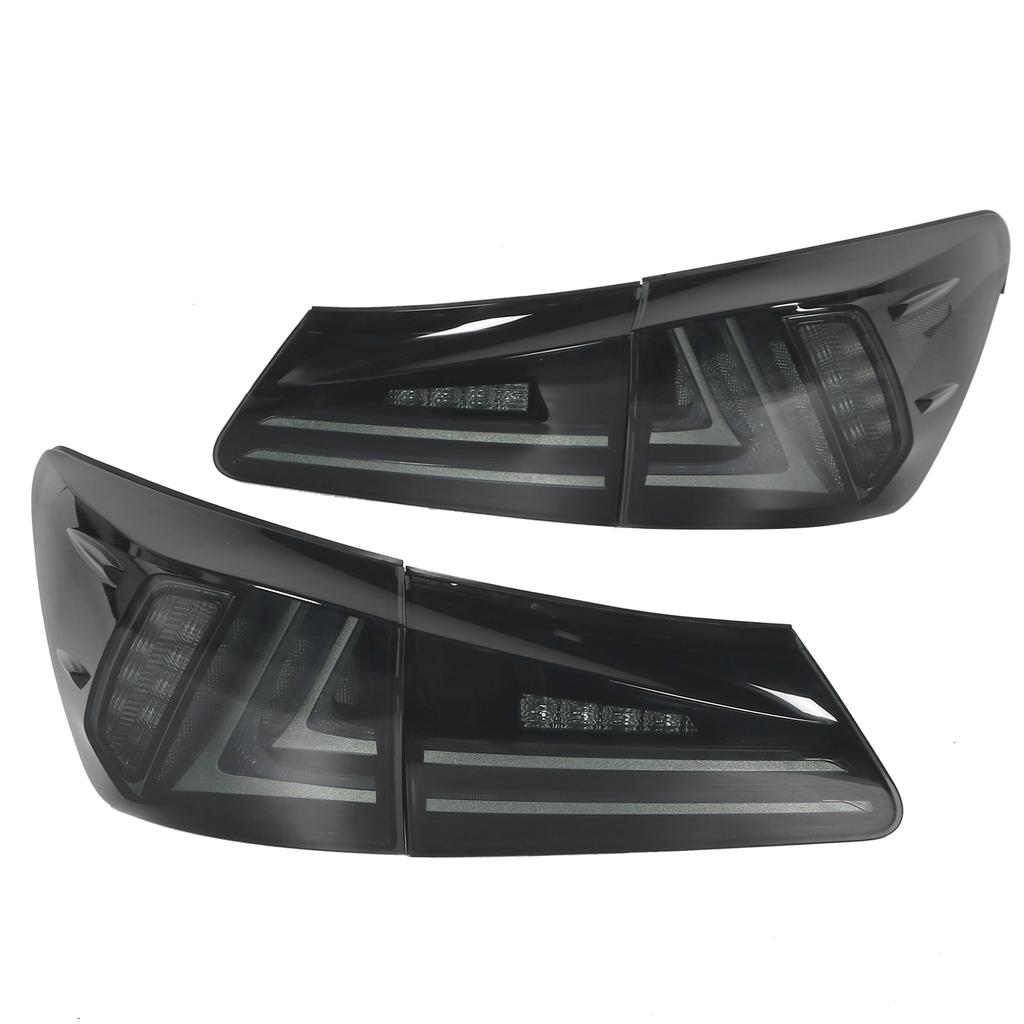 Full LED Tail Lights Smoked Lens IP67 Proof Fit for IS250 IS350 ISF 2006 2013