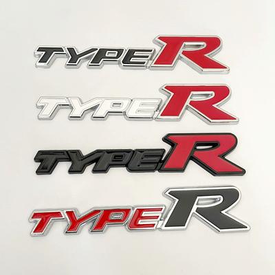 3D Metal Type R Logo Badge Car Front Grill Emblem For Accord Civic FK2 FN2 EP3 Type S Type R Sticker Accessories JA2