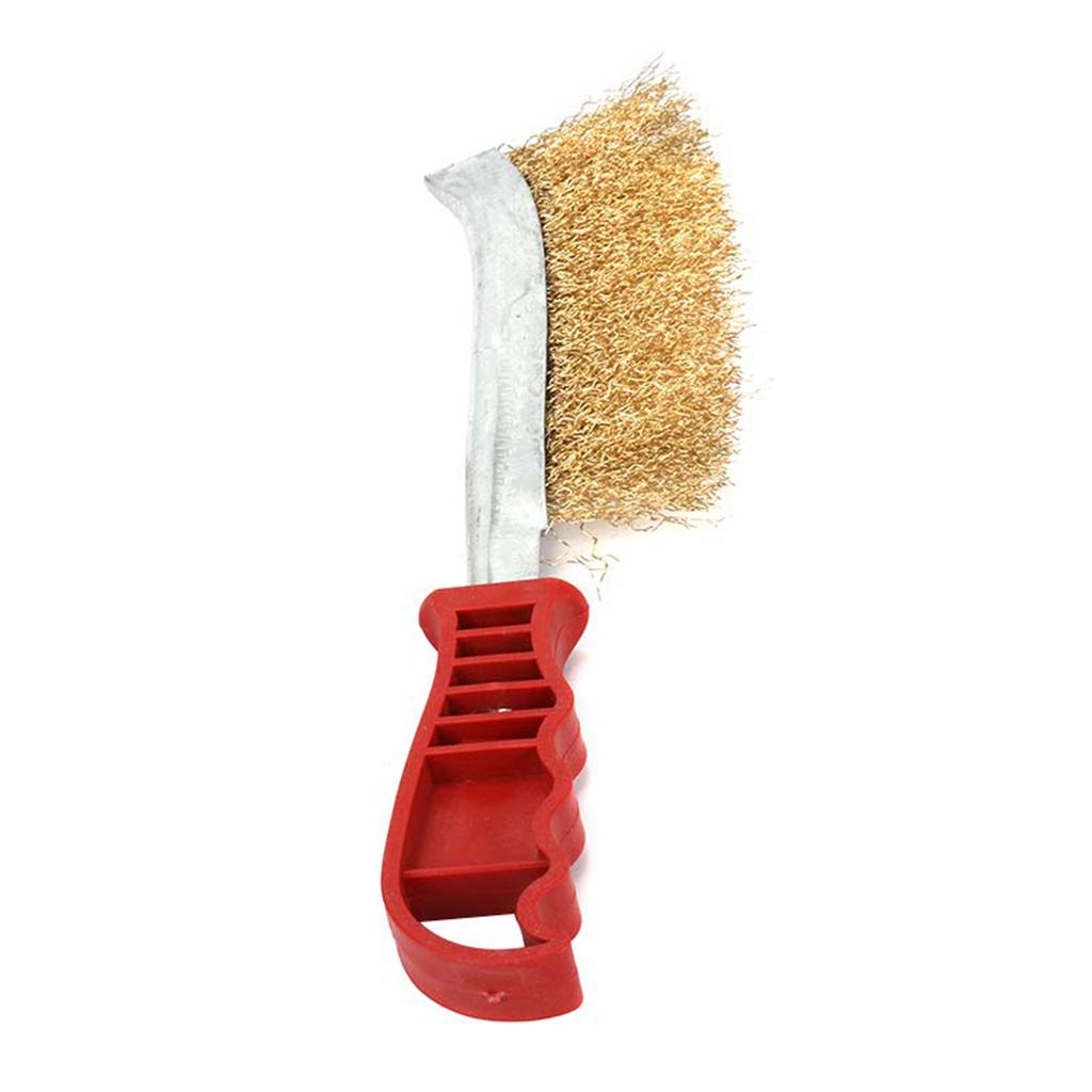 Multi-Purpose Copper Plated Steel Wire Brush for Metal Rust Removal Cleaning Deburring Tool