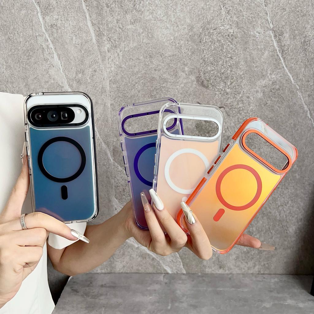 Robuste stoßfeste und rutschfeste Hülle für Google Pixel 9 10 Pro XL Magnetabdeckung, Nano-Beschichtung Anti-Oxidation & Farbverlauf