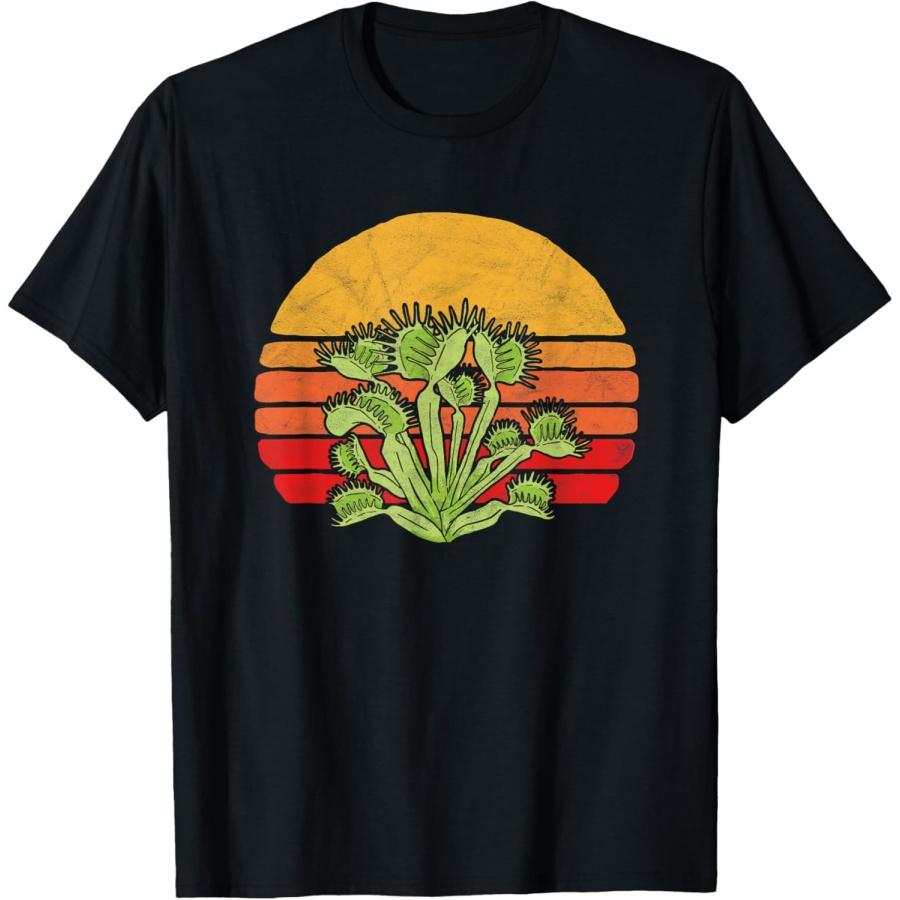 

Retro Venus Fly Trap Vintage 80s Plant Graphic T-Shirt XXXXXL чорний