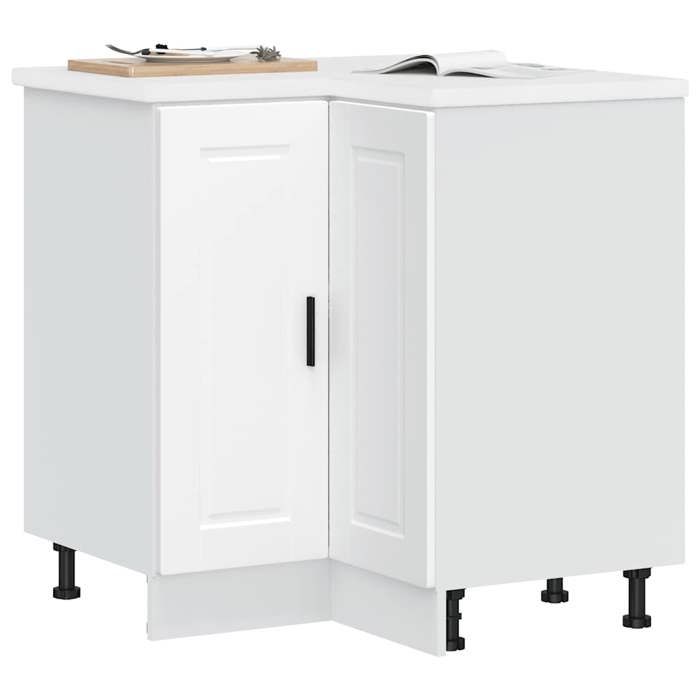 VidaXL Porto White Engineered Wood Corner Kitchen Cabinet 853987