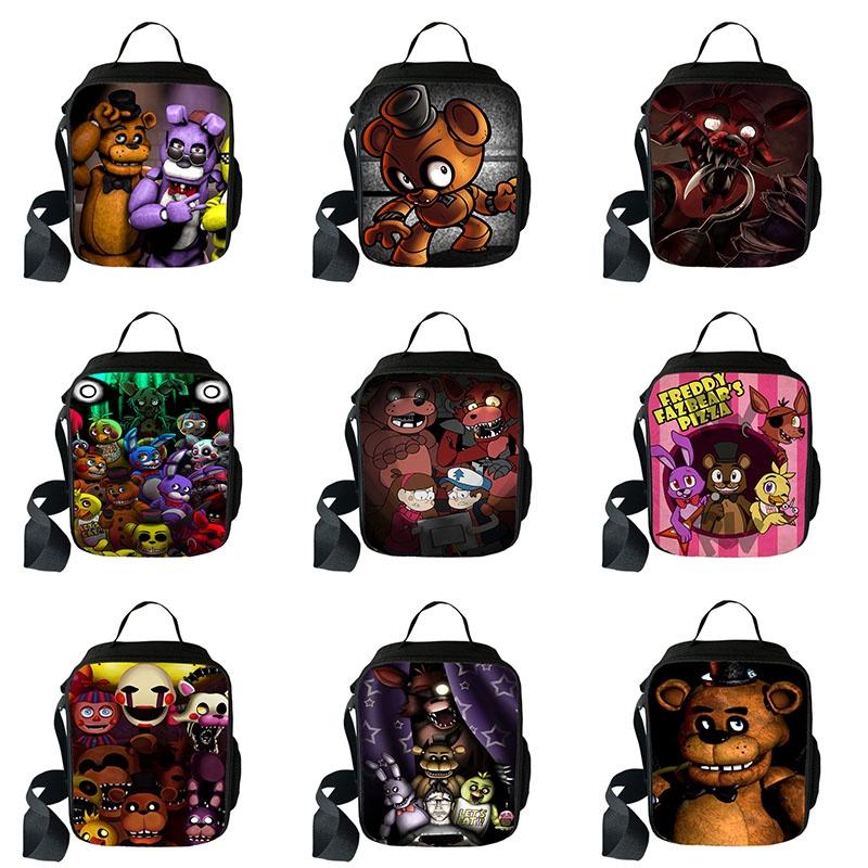 Five Nights At Freddy's Insulated Lunch Bag With Large Capacity And Mesh Pocket