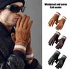 Winter Suede Gloves Outdoor Cycling Windproof Flip-Finger Touch Screen Gloves Men Winter Thickened Driving Gloves For Men Gifts