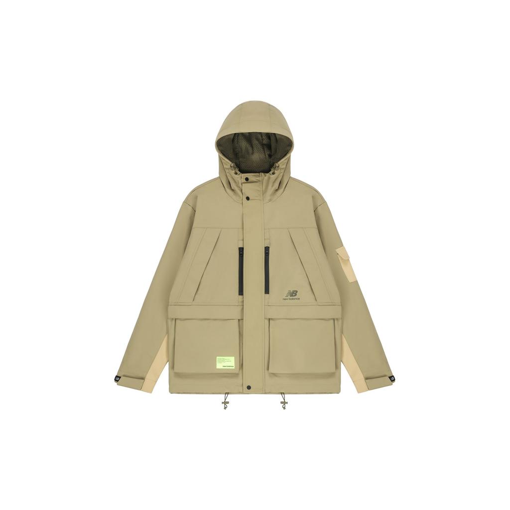 New Balance Jackets Men's Khaki Hooded Moderate Other AMJ21356-TCO