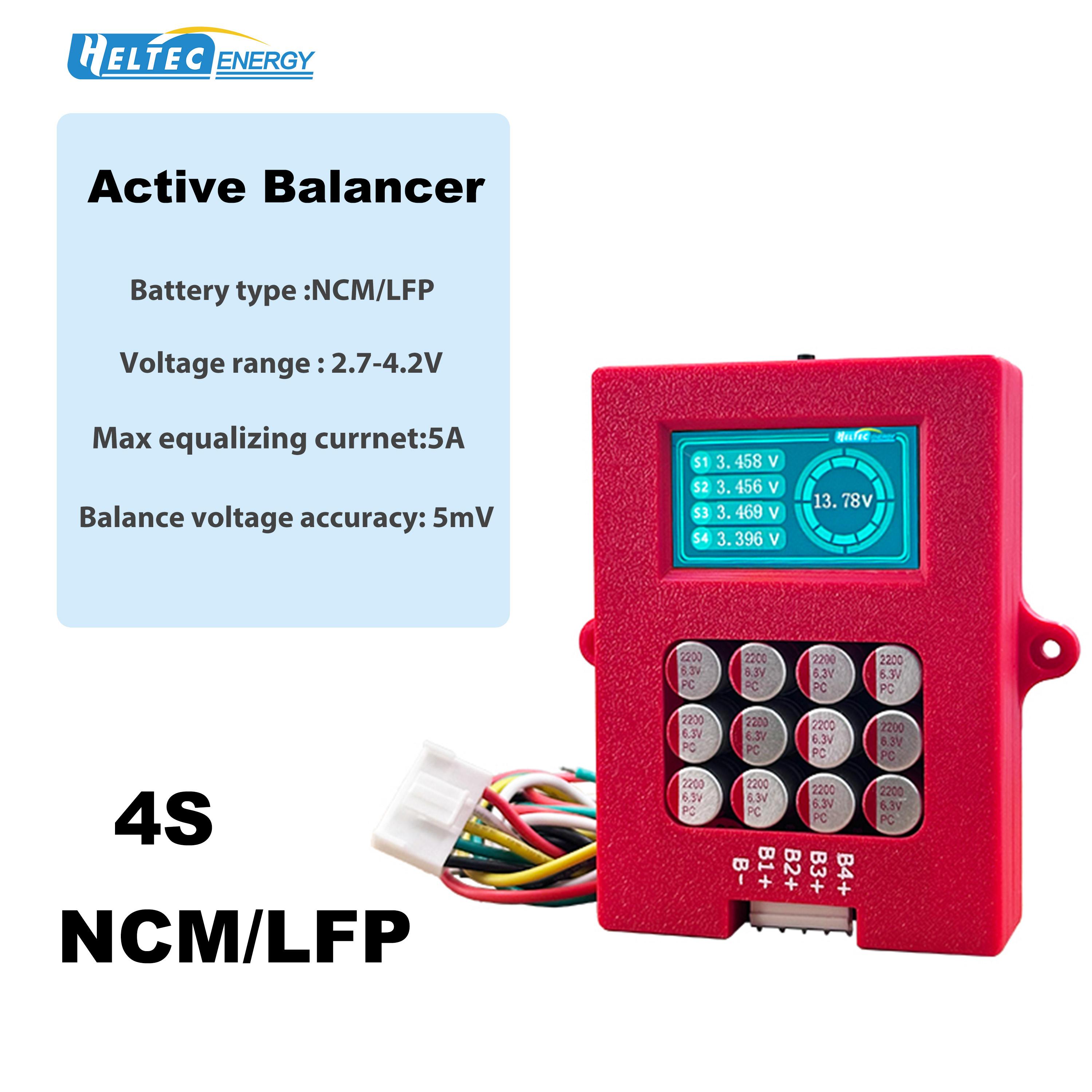 Heltecbms Активный балансир для LiPo/LiFePO4/LTO ячеек аккумулятора 4S 6S с дисплеем напряжения TFT, тестер напряжения, 5А эквалайзер 4S NCM LFP Balancer