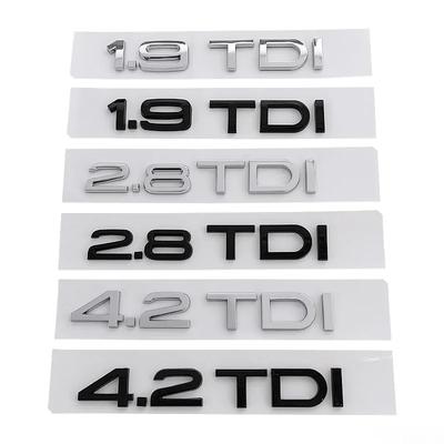 Autocollant 3D ABS pour coffre arrière de voiture, lettres 1.9 TDI 2.8 TDI 4.2 TDI, pour A3 A4 A6 A8 Q3 Q5 Q7 Q8