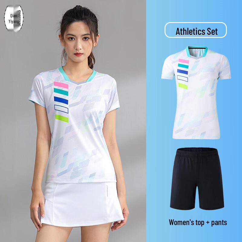 Unisex schnelltrocknendes kurzärmeliges Sporttrikot-Set