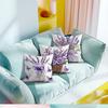 4pcs Purple Lavender Single-Sided Printed Throw Pillow Covers for Sofa, Insert Not Included
