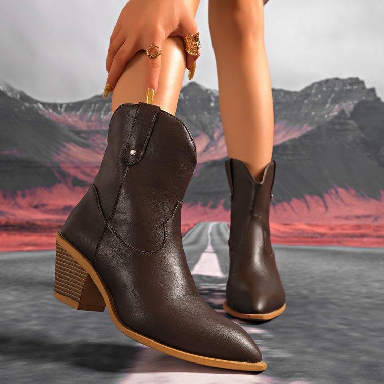 

Ботильоны Мартин большого размера на остром квадратном каблуке, увеличивающие рост, простые кожаные модные женские ботинки с низким голенищем, осень-зима 42