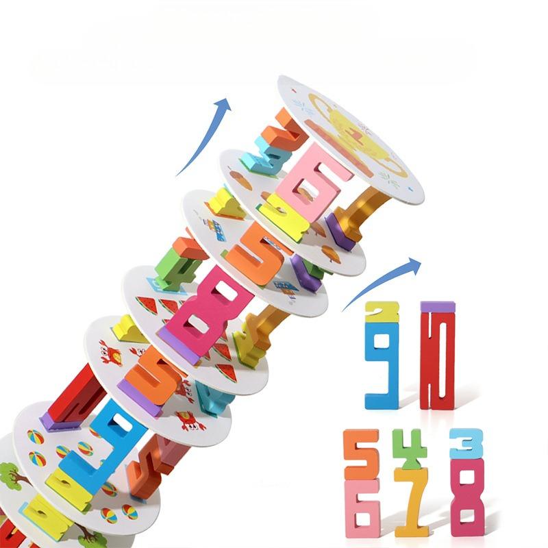Children'S Digital Operation Stack High Building Block Kindergarten Educational Early Education Digital Cognition Stack Wooden Toys