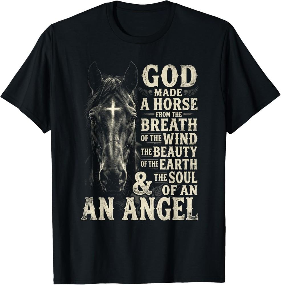 God Made A Horse Christian Western Equestrian Religious T-Shirt