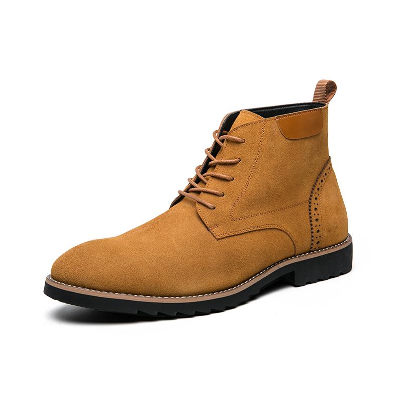 Casual Formal High Top Men's Leather Shoes Retro Gentleman Style Outdoor Leisure Daily Business Office Plus Size Adult Shoes New