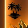 Tropical Beach Metal Wall Art Palm Tree Silhouette Iron Decor Coastal Living Room Bedroom Housewarming Gift