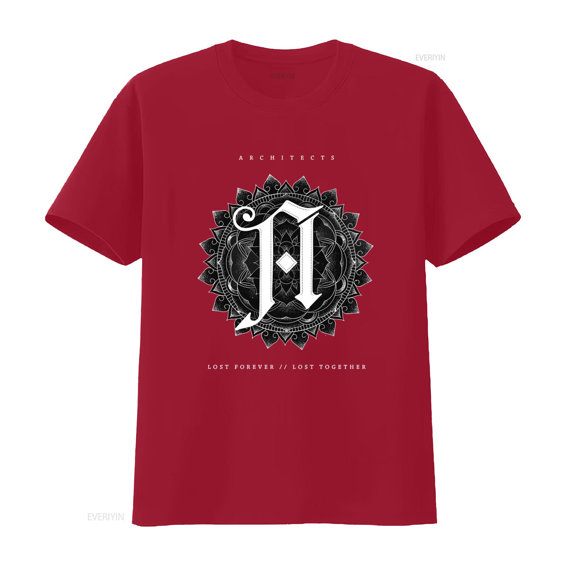 

Architects Metalcore Band T Shirt with Intricate Mandala Design and Letter Print Perfect for Fans TE7851 vintage Washed S