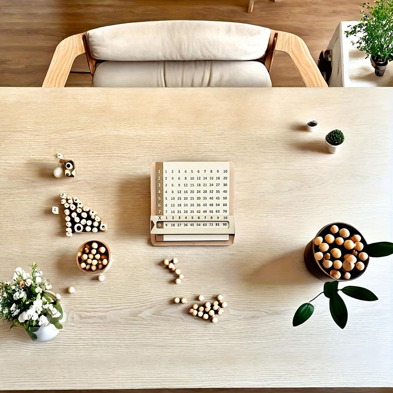 Children Wooden Slidable Multiplication Tables Montessori Toys Math Counting Board Teaching Tool Learn Educational Toys For Kids