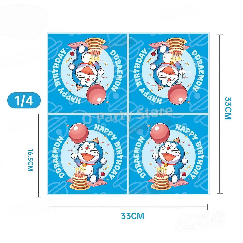 Doraemons Birthday Party Decoration Tableware Plate Cup Balloon Cake Topper Banner Stickers Kids Favor Gift Baby Shower Supplies