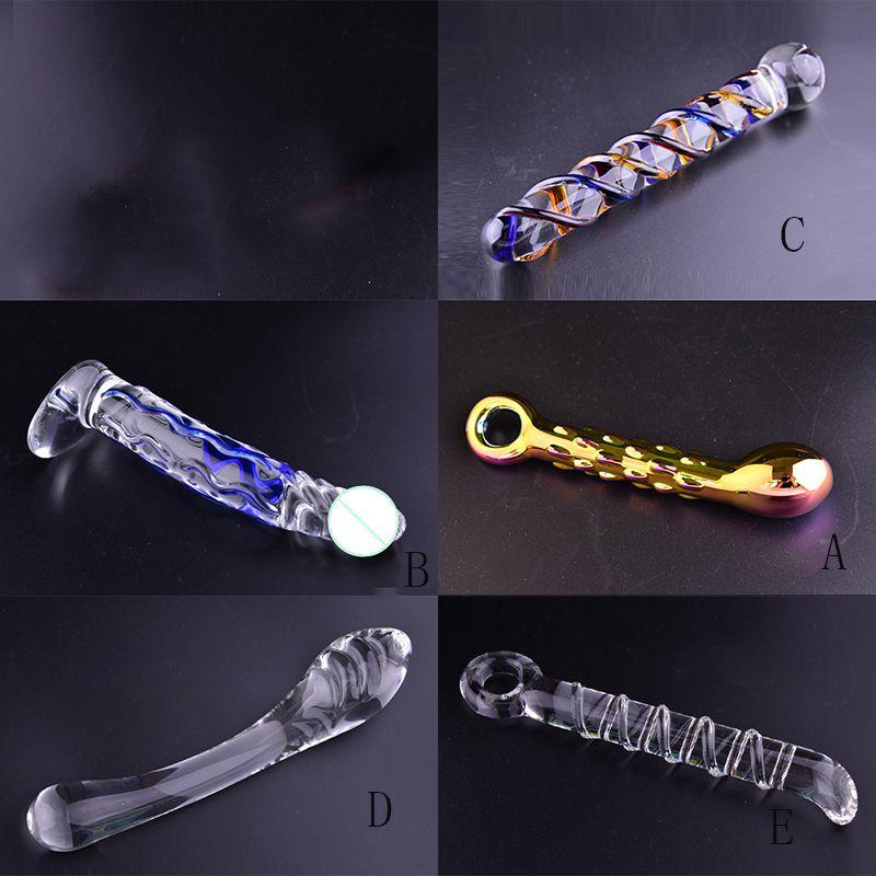 Metal Anal Glass Dildo Beads Butt Plug Crystal Balls Female Sex Toy Adult For