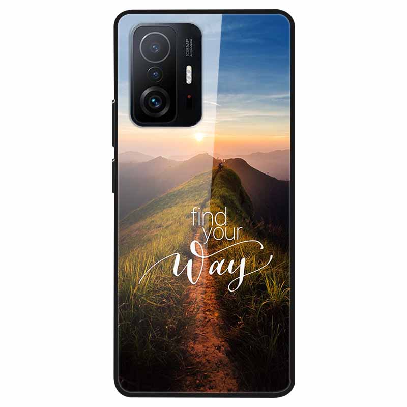 Luxury Case for Xiaomi Mi 11T Pro Cover Tempered Glass Cover for Xiaomi 11T 11 T Pro Phone Case for Xiaomi 11TPro Fundas 2021