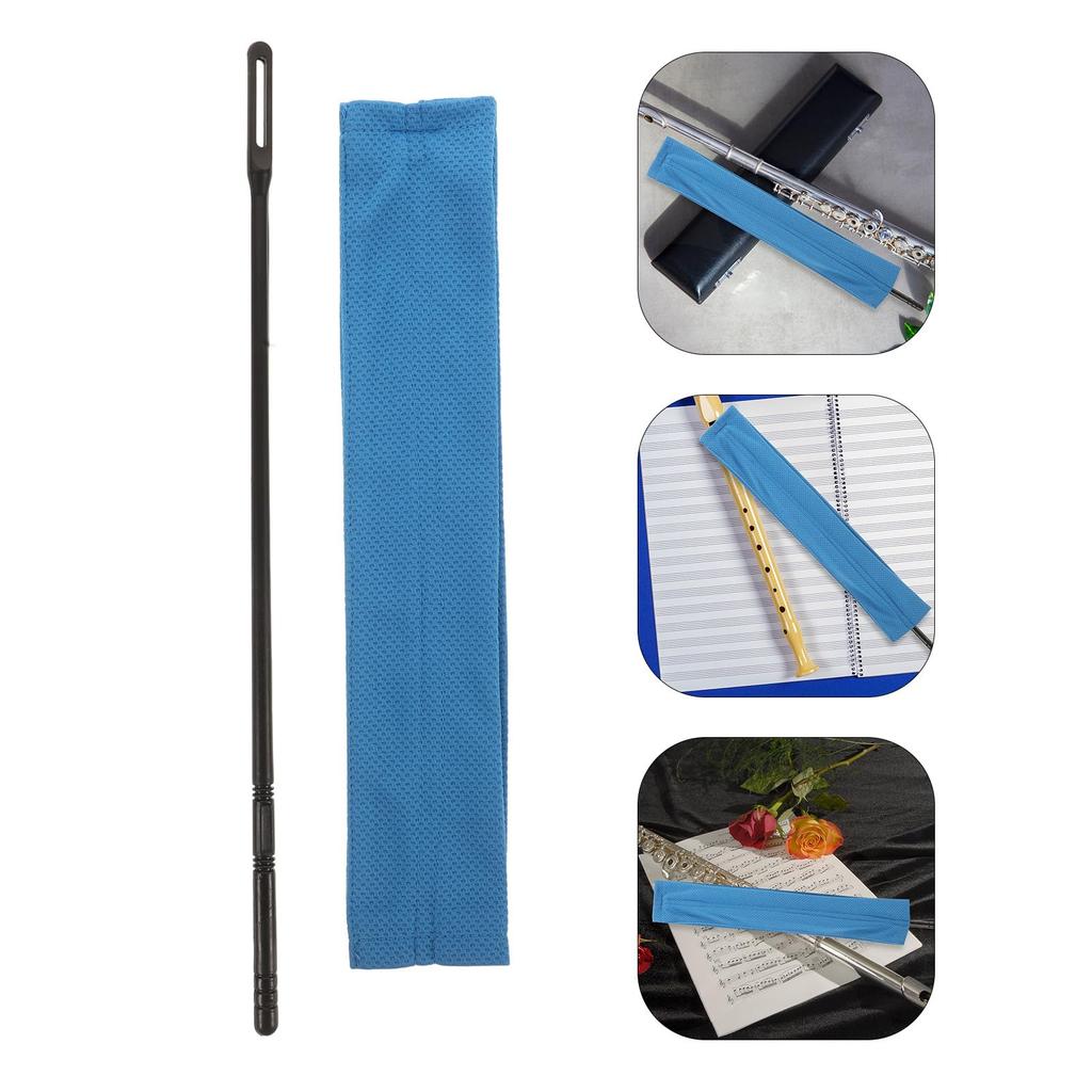 KAJNBN Recorder Cleaning Kit with ABS Probe - Ideal for cleaning flutes. Features a durable, high-efficiency fiber material. Blue instrument cleaning