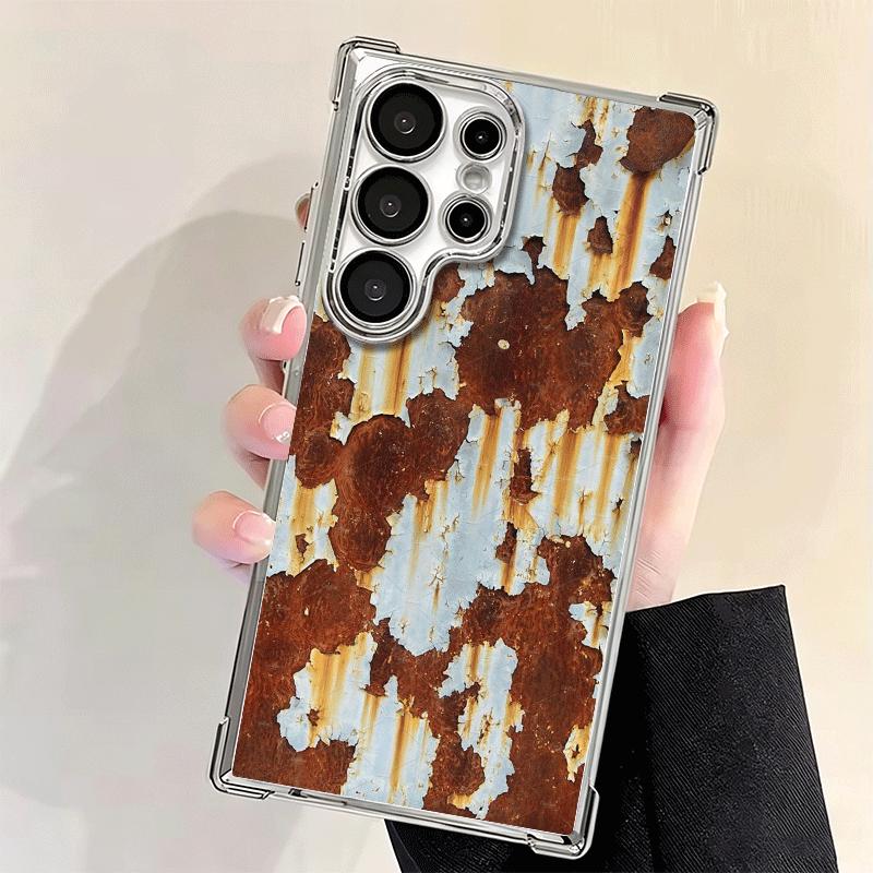 Vintage Industrial Style Rusty Pattern Soft Phone Case For Samsung Galaxy S26 Ultra S25 Edge S24 FE S23 Plus S22 S21 + S20 Plati